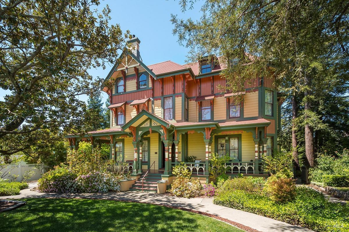 Situated on a cul-de-sac in the Forbes neighborhood of San Rafael, is this 1883 Historic Estate w/high quality restorations. The Bradford House was completely rebuilt in 09' w/newly installed foundation, plumbing, electrical & more. With units, It is zoned as a multi-family home & offers many possibilities.  Live in the main Victorian era house approx. 4500 sqft & rent out the other units. The detached 3-car garage provides even more flex space. Nearly 1/3 of an acre flat lot. Approach the home through the large covered front porch & formal entry.  The 2-story main house has tall ceilings, 2 large parlors (LR & DR ) both w/restored gas FP, kitchen & half bath . A staircase leads to the 2nd fl w/4 ensuites, period details, office & a laundry room. The house was renovated to modern standards after a fire in 08', in the Victorian style to honor this historical mansion.  An elevator w/exterior access brings guests to 2 separate 1br/1ba apts, each w/their own laundry.  On the ground floor, is an addl. studio apartment.  So many options for the next owner to use this very special property:  multi-generational compound, au-pair suite, rental units, etc. Don't miss out on this once-in-a-lifetime opportunity.