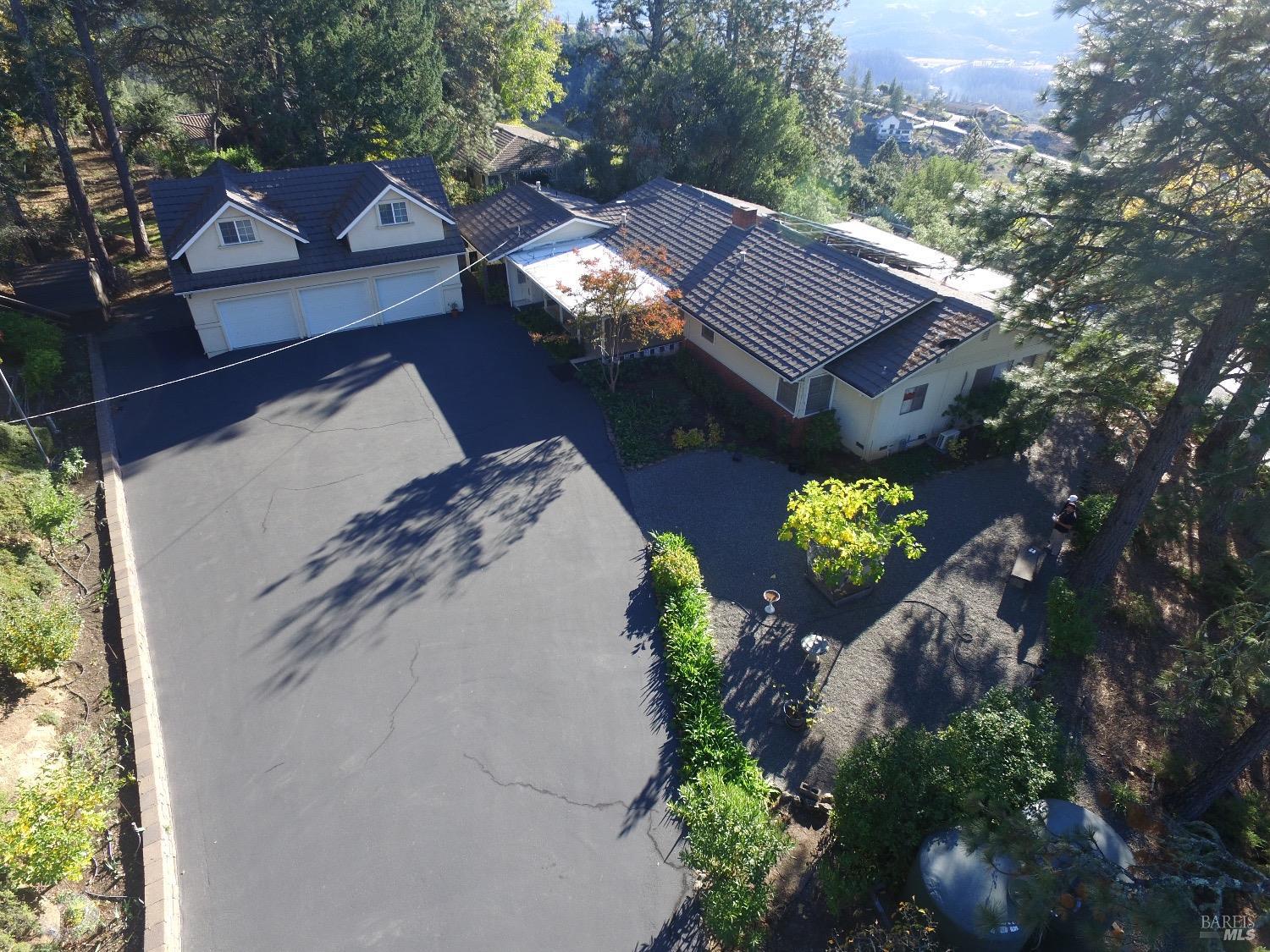 Howell Mountain at it finest with breathtaking views of the Napa Valley.  Step into the living room 