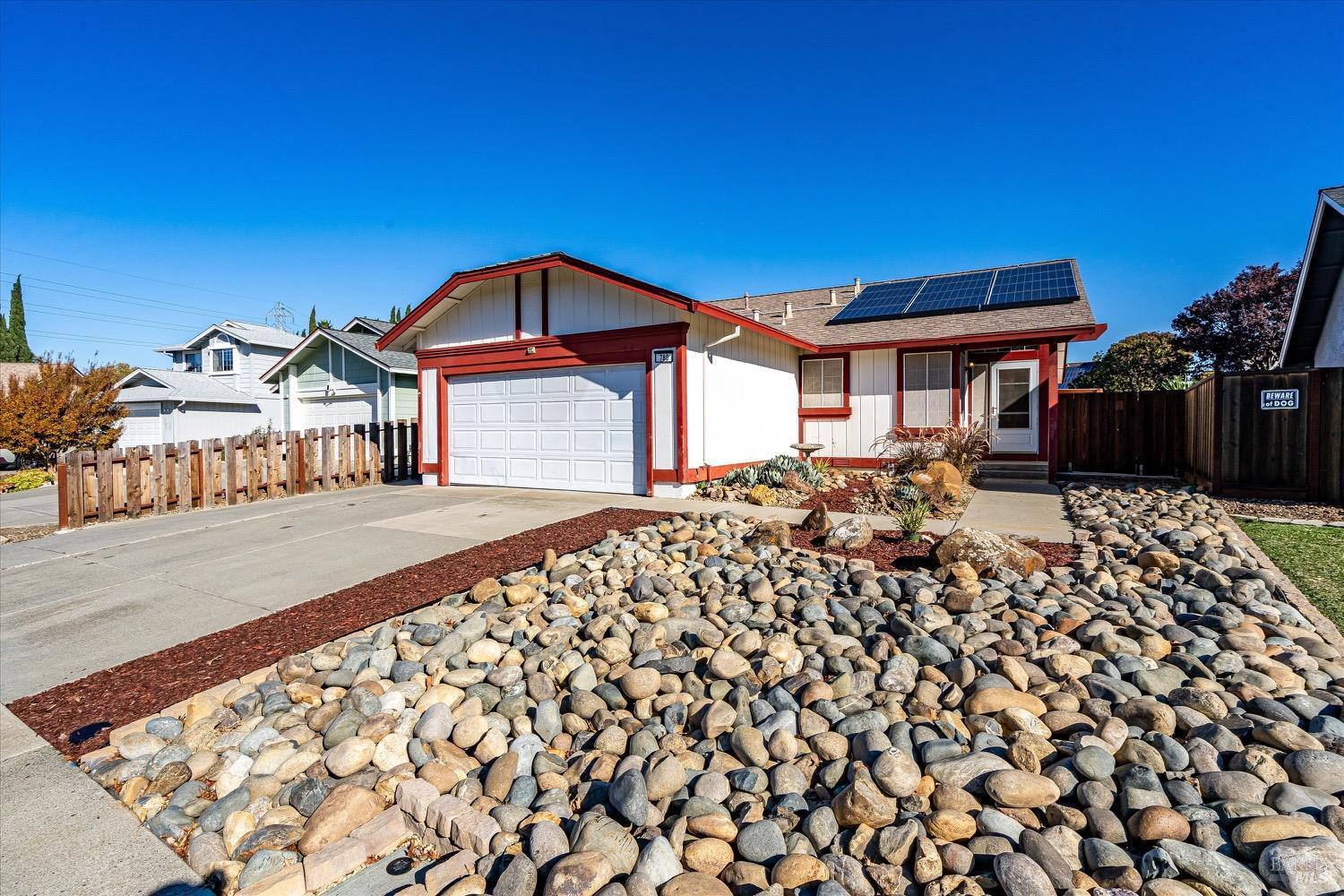 Nestled in the heart of Cordelia, California, this single-level gem offers three bedrooms and two ba