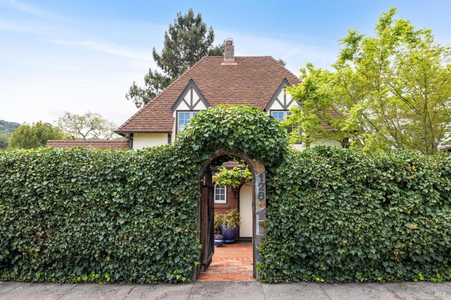 This 1924 vintage home on a classic heritage street is a delightful blend of old world character and modern conveniences. Calumet runs along the original Sais land grant, an easy stroll to old town San Anselmo via Nokomis, or to Yolanda via the hidden Patterson Footbridge. Beautiful gardens are watered by a well, and have twice been featured on Marin Garden tours. So many upgrades, including windows, wood floors; a brand new kitchen w/quartz counters, handmade tiles by Arto, steel beams added where walls were removed, an on-demand water heater; an EV car charger; magical landscaping with charming paths, heritage trees, patios, an outdoor fireplace, an engineered Ipe wood deck overlooking the peaceful creek, a sunny lawn,and a veggie garden. Spacious separate storage room. The primary suite is on the main level (though shown as it's currently used, as an office). It's so rare to find charming homes with character this well updated, on such special pieces of land. Not to be missed.