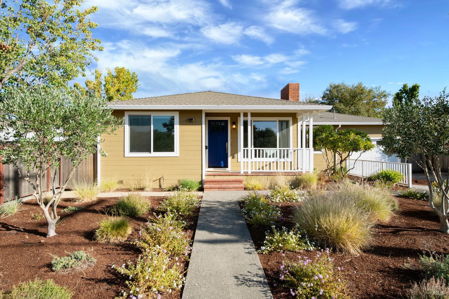 Welcome to a charming, Mid-Century Modern, single-story house built in 1955 and thoughtfully renovated in 2019.  The main house features 3 bedrooms and 2 bathrooms, providing a perfect balance of cozy and functional living space. Throughout the home, you'll find beautiful wood flooring that adds warmth and character. The living room includes a classic brick fireplace, perfect for cozy gatherings by the fire, while the family room overlooks the garden and the sparkling inground pool, offering a seamless indoor-outdoor experience.  At the back of the property, you'll find an ADU with its own 3 bedrooms and 2 bathrooms ideal for extended family, guests, or rental income. Outside, the backyard offers a newly built inground pool, perfect for relaxation and entertaining in the California sunshine. A one-car garage with direct access to the house provides additional storage options.  Located in the heart of Sonoma, this home is just moments away from Whole Foods, Sonoma Valley Hospital, and the vibrant Sonoma Plaza, offering shopping, dining, and community activities. Don't miss this unique opportunity to own a versatile and beautifully updated home in a prime location!