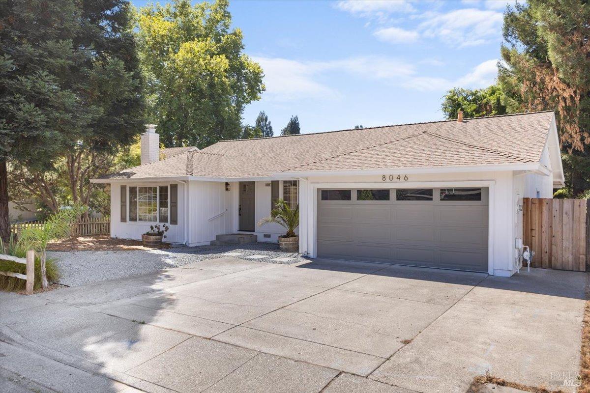 Discover a beautifully updated 4-bedroom, 2-bath gem in Sebastopol. This single-level home features modern updates, including new LVP flooring and fresh paint inside and out. The open kitchen layout offers quartz countertops, stainless steel appliances and pantry cabinets. The primary suite has generous closet space and an upgraded bathroom with a new shower and decorative fixtures. The hall bathroom is also refreshed with a new tub and tile work. The low-maintenance yard provides privacy and space to create your dream garden or plant fruit trees. Conveniently located near Ragle Ranch Park, Pacific Market shopping center and restaurants. Experience the charm of Sebastopol with its apple orchards and local events.