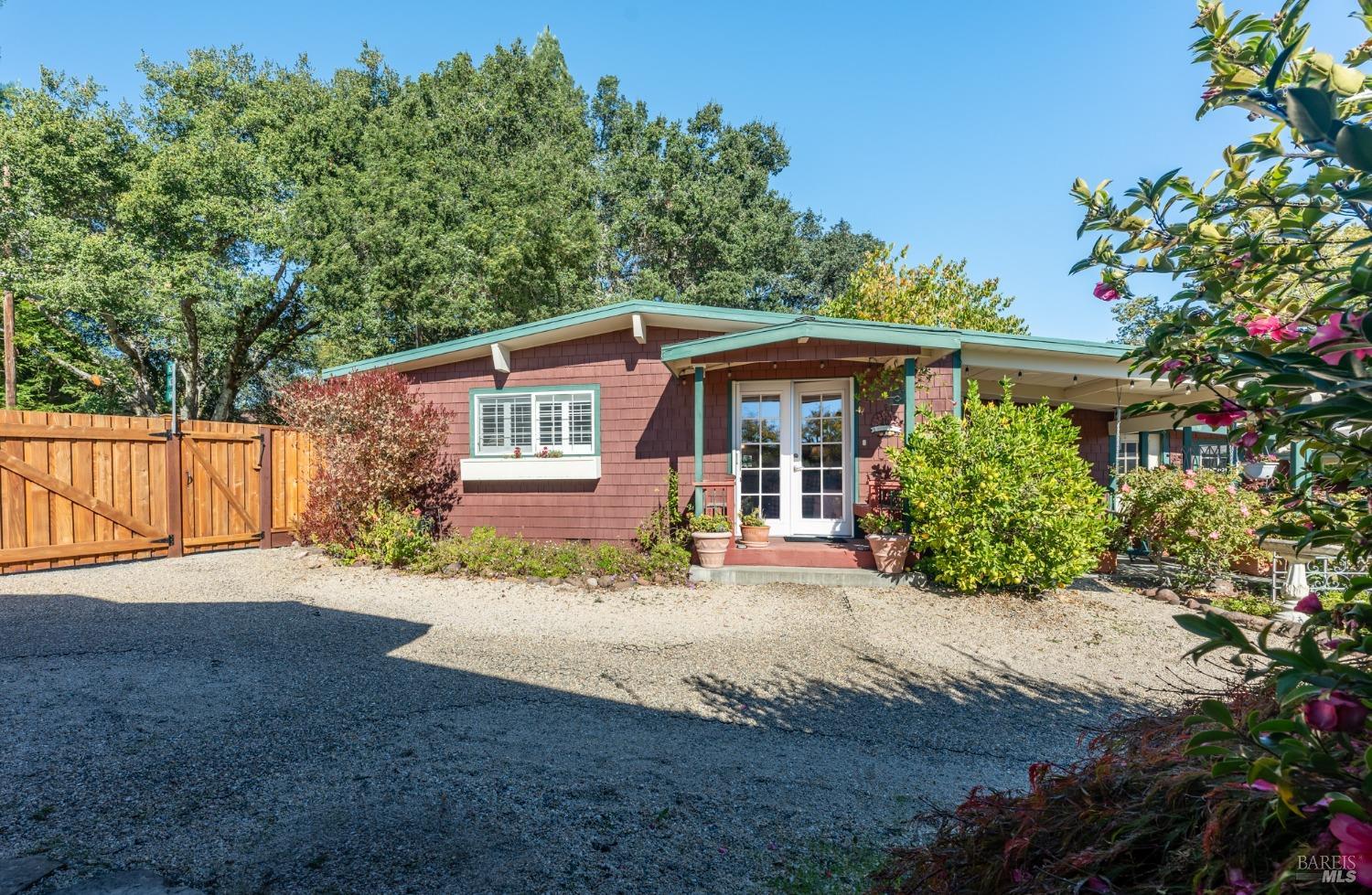 Nestled on the outskirts of Sebastopol, this charming 1+ bedroom cottage offers the perfect blend of comfort, privacy, and community. Step through the front gate into a serene co-housing community of six cottages located on a 0.71 acre parcel featuring a gravel walkway through the common area with thoughtful landscaping...all the way to the back of the property where you will find shared garden space with room to relax. Featuring vaulted ceilings that create a cheerful/airy feel, the home is welcoming with a well appointed kitchen and cozy living space. Enjoy the tranquility of your own private back patio, as well as a covered porch in front for year-round enjoyment. There is a separate storage room near the kitchen for convenient access to all of your essentials. This property is a true gem offering a comfortable lifestyle in a quiet, peaceful environment, yet it's just a short drive from the best that Sebastopol has to offer...local shops, restaurants, wineries, and the breathtaking natural beauty of Sonoma County.