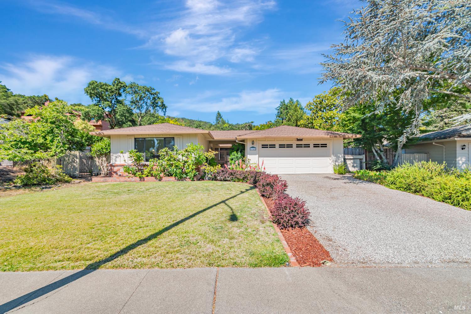 6840 Oakmont Drive Santa Rosa, California Wow! This 4 bedroom, 2105+/- sq. ft. Juniper model is something you don't see every day. Situated on a large owner maintained .2238 acre lot, this light and bright home is sure to please. Updated bathrooms with high end fixtures, large living room with updated gas fireplace, newer carpet, smooth textured walls, superior Bosch refrigerator, pristine Electrolux laundry appliances and electrical panel are all newer. Outside you will find a very private lot with plenty of beautiful plantings and raised beds in time for vegetable plantings. This 55+ active adult community is thriving and alive with golf, pickleball, hiking, swimming and a plethora of clubs that are perfect for forging new friendships. Ideal location, between Santa Rosa and Kenwood, in the heart of wine country.