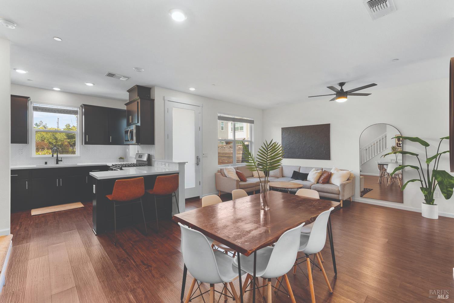 Fresh, modern, and move-in ready! This is the one you've been waiting for. Welcome to this stylish 4-bedroom, 3-bath home nestled in Santa Rosa's sought-after Village Station Community. Built in 2020, this home features an open-concept layout, a bright and functional kitchen, and plenty of space for both relaxing and entertaining. Upstairs, enjoy a spacious primary suite plus three additional bedrooms perfect for family, guests, or a home office. Located just minutes from the SMART Train, Railroad Square, and Downtown, you'll have the best of Sonoma County right at your doorstep.