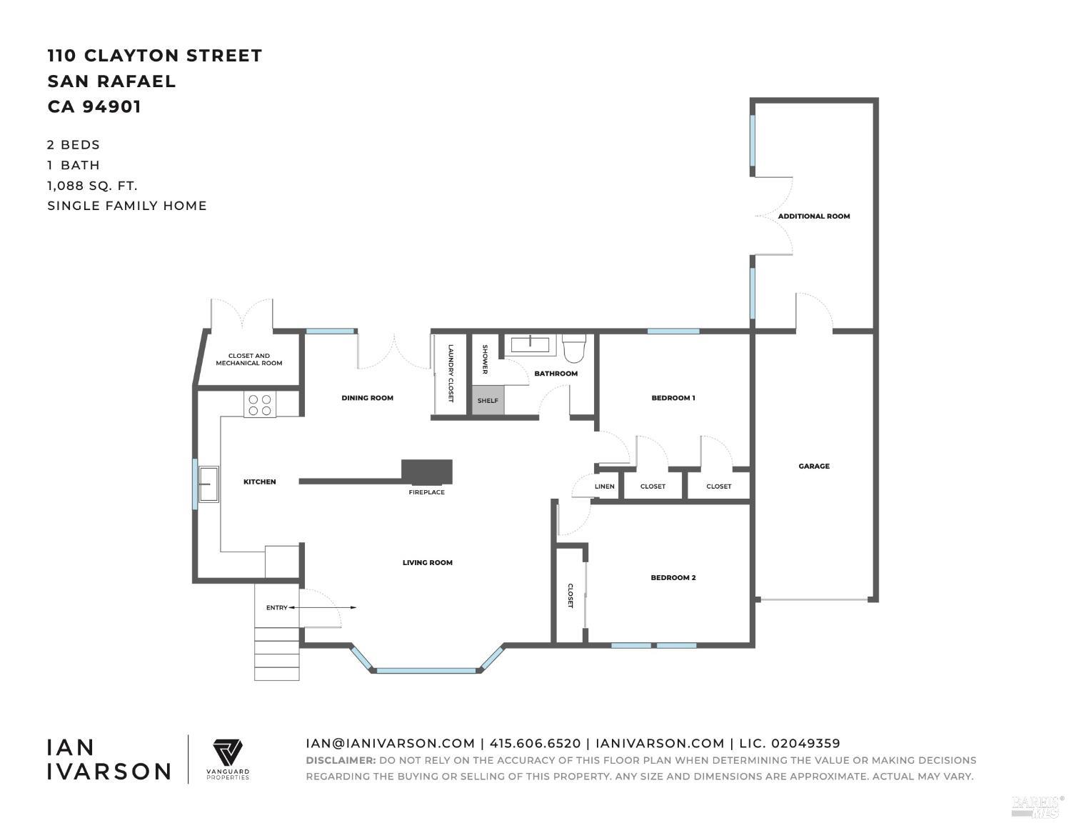 Detail Gallery Image 70 of 70 For 110 Clayton St, San Rafael,  CA 94901 - 2 Beds | 1 Baths