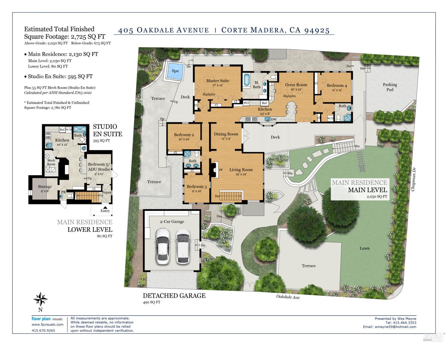 Detail Gallery Image 2 of 52 For 405 Oakdale Ave, Corte Madera,  CA 94925 - 4 Beds | 4/1 Baths