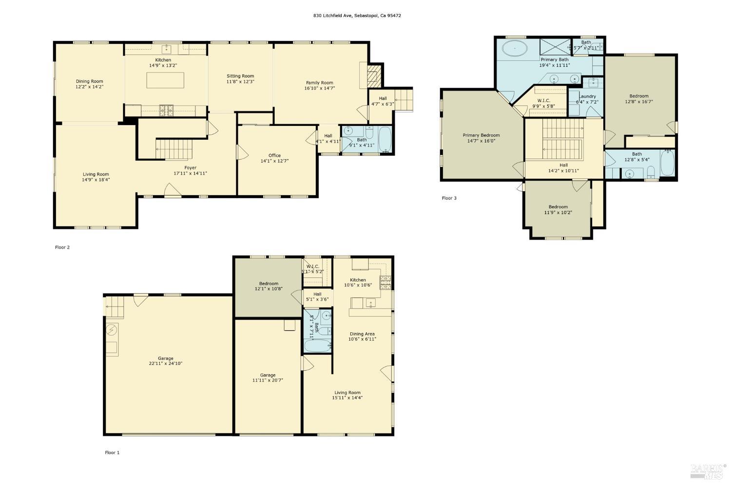 Detail Gallery Image 62 of 62 For 830 Litchfield Ave, Sebastopol,  CA 95472 - 5 Beds | 4 Baths