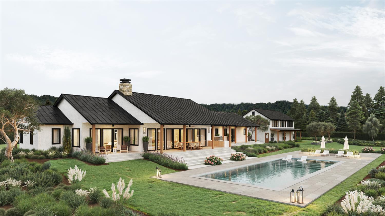 Exceptional shovel-ready 1.4-acre parcel in the heart of Kenwood wine country. With stamped and approved architectural plans by FIGO Designs, a newly installed 5-bedroom septic system, brand-new well, and initial school and permit fees already paid, this property is truly build-ready. Earthtone Construction oversaw the infrastructure and has also bid the project, saving the future owner nearly two years of planning and entitlement work. Plans include a main residence with vineyard views from every room, plus a barn/garage and ADU for added flexibility.    Located on prestigious Lawndale Road, the slightly elevated lot is flat, private, and surrounded on three sides by vineyards planted with Sauvignon Blanc, Alicante Bouschet, and Cabernet Sauvignon. Enjoy panoramic views of Hood Mountain, Sugarloaf Ridge, and the surrounding valley. Just minutes to tasting rooms, world-class dining, and Glen Ellenand just over an hour from the Golden Gate Bridgethis is a rare opportunity to build immediately in one of Sonoma Valley's most scenic settings.