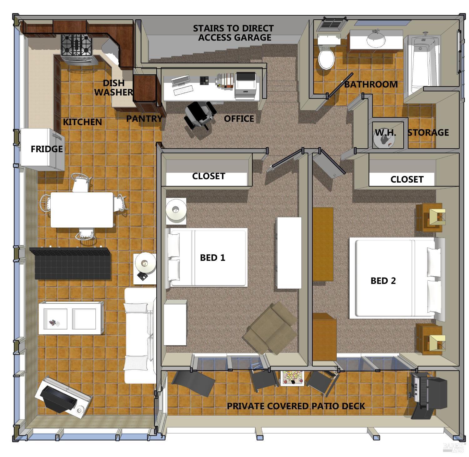 Detail Gallery Image 9 of 9 For 829 Hunt Ave #C,  Saint Helena,  CA 94574 - 2 Beds | 1 Baths