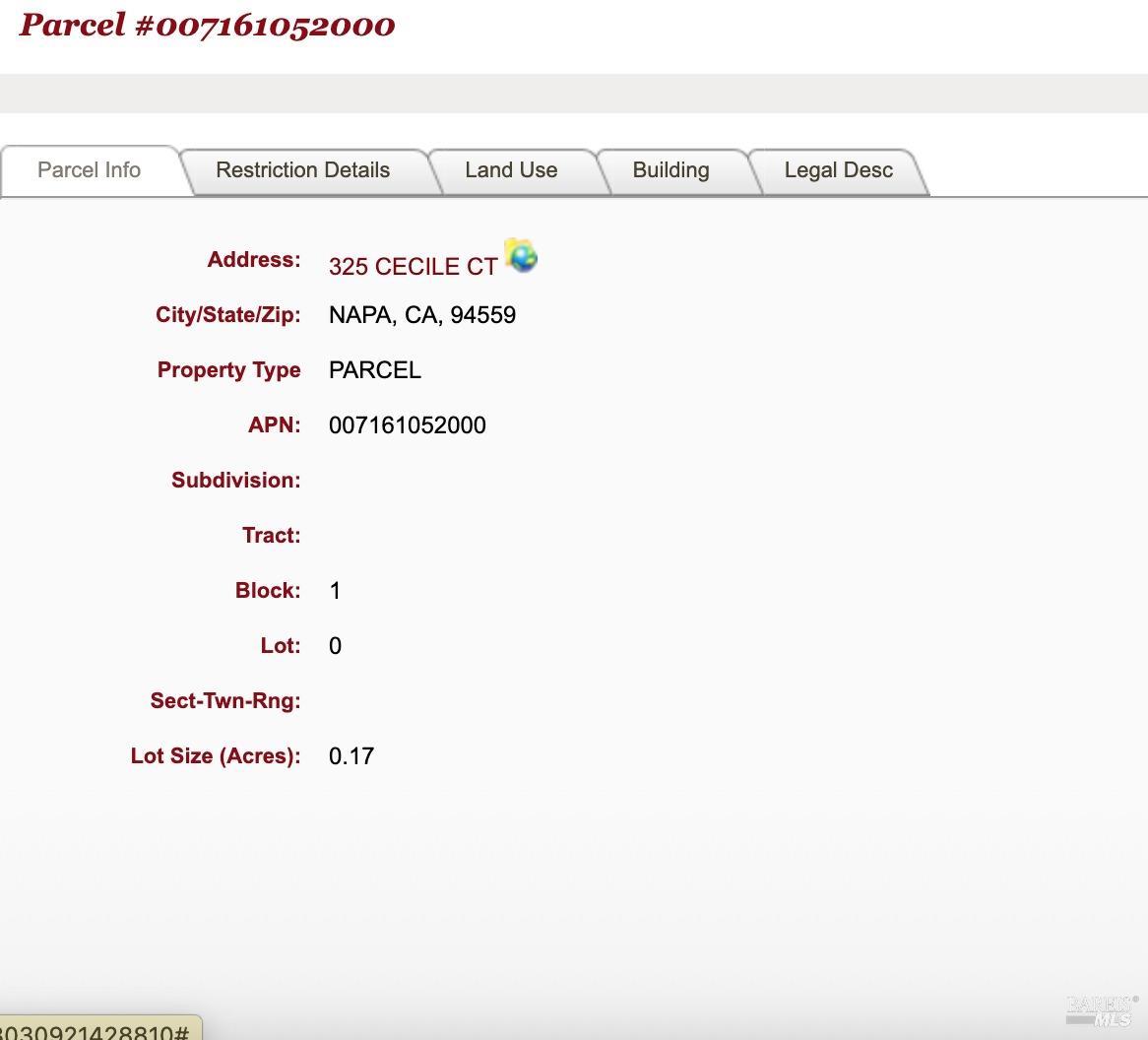 Detail Gallery Image 5 of 5 For 325 Cecile Ct, Napa,  CA 94558 - – Beds | – Baths